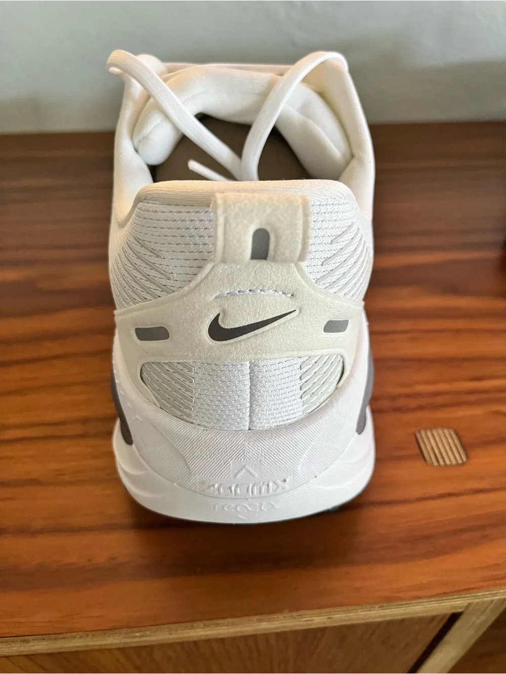 Nike White and Gray Men's Athletic Running Shoes